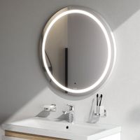 M85AMOX0701WG Универсальное зеркало с контурной LED-подсветкой, ИК- сенсором, круглое, 70 см — фото 1, Зеркала в ванную комнату