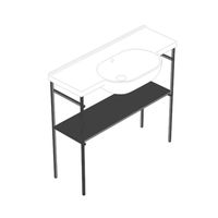 Консоль GLOBO MODE напольная цвет черный матовый ME003SAR — фото 1, Консоли для раковины