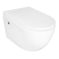 Унитаз импульсный Azario 360х570х375 подвесной, полукруглый, быстросъемное сиденье микролифт, монтажная рама в комплекте арт-AZ-102C — фото 1, Подвесные унитазы