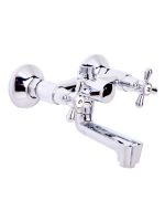 OneLife смеситель для ванны двухвентильный полимерный c душевым набором, хром арт-P03-231cr — фото 5, Смеситель для ванны