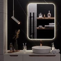 Зеркало с LED-подсветкой MILAN (60*80) /AQUA DE MARCO MIL60/80 — фото 2, Зеркала в ванную комнату