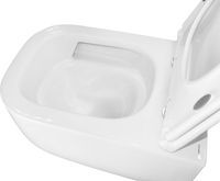 Унитаз подвесной Azario RIANO 350х490х350 безободковый, слив "Скрытое Торнадо", с быстросъемным сиденьем микролифт арт-AZ-2808E — фото 5, Подвесные унитазы