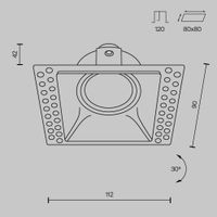 Товар: Встраиваемый светильник Technical DL042-01-SQ-B - фото 8 Встраиваемый светильник Technical DL042-01-SQ-B — фото 8, Точечные светильники