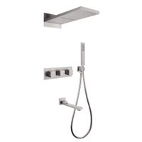 Душевая система ABBER Daheim AF8253SP скрытого монтажа с изливом, термостат, хром — фото 1, Встраиваемые душевые комплекты