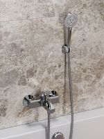 OneLife смеситель для ванны/душа однорычажный полимерный, хром арт-P02-100cr — фото 14, Смеситель для ванны