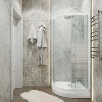 ДО Полосы 90*90 А (3 места+сифон D90) арт-Щ0000061805 — фото 2, Душевые уголки четверть круга