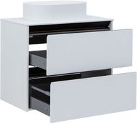 Тумба под раковину Allen Brau Activity 80 1.34004.WM белый матовый/черный браш — фото 10, Тумбы под раковину