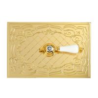 OTTONE CLASSIC EXPERT Декор. панель "СЕТКА" h145x217мм. с отв.д/ручки, золото/декор 1 (БЕЗ РУЧКИ) 24246 — фото 1, Панели