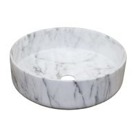 Раковина-чаша Azario 355х355х120 накладная, круглая, светлый мраморный арт-AZ-3134-M820 — фото 2, Раковины накладные