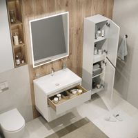 Пенал подвесной "МЕРКАДО-32 см" универсальный, белый матовый 303284 — фото 3, Пеналы для ванной комнаты