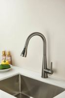 Смеситель для кухни с выдвижным изливом BELZ, оружейная сталь, арт-B74816-3 — фото 2, Смесители для кухни