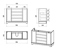 Тумба под раковину арт-П-Лар-07120-01-3Я — фото 5, Тумбы под раковину