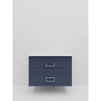 Тумба под раковину подвесная La Fenice Cubo TWIN , синяя арт-FNC-01-CUB-BG-90-2 — фото 3, Тумбы под раковину