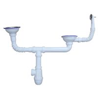 Кухонная мойка AZARIO Alba 780x490x190 двойная, искусственный мрамор, сифон в комплекте, цвет песочный арт-CS00105218 — фото 2, Кухонные мойки