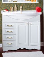 Комплект мебели для ванной Бриклаер АННА 90, белый — фото 5, Комплекты мебели для ванной