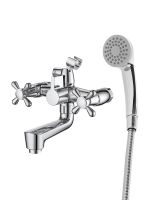 OneLife смеситель для ванны двухвентильный полимерный c душевым набором, хром арт-P03-231cr — фото 8, Смеситель для ванны