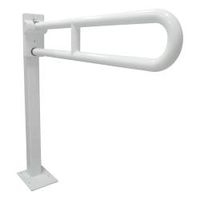 Поручень откидной 800 мм матовый усиленный с креплением к стене и полу с антибактериальным покрыитие, шт 15064.NBA — фото 1, Поручни для ванной