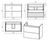 Тумба под раковину арт-П-Атл-01080-011П2Я — фото 5, Тумбы под раковину