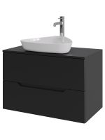 Orange Line тумба с раковиной подвесная 80 см, черный/белый арт-Li-80TubMDF+B07-500W — фото 6, Тумбы с раковиной