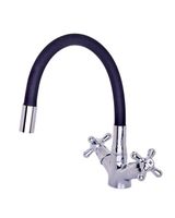 Товар: OneLife смеситель для кухни двухвентильный полимерный с гибким изливом, хром/черный арт-P03-007cr - фото 3 OneLife смеситель для кухни двухвентильный полимерный с гибким изливом, хром/черный арт-P03-007cr — фото 3, Смесители для кухни