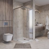 Товар: Душевое ограждение Niagara Nova NG-6629-34 (90х90х195) квадрат,хром,двери раздвижные,стекло прозрачное,1 место - фото 3 Душевое ограждение Niagara Nova NG-6629-34 (90х90х195) квадрат,хром,двери раздвижные,стекло прозрачное,1 место — фото 3, Квадратные душевые уголки