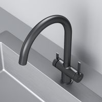 F8F07722 Func, смеситель для кухни с C-изливом с каналом для питьевой воды, черный — фото 7, Смесители для кухни