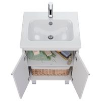 Тумба Lemark ROMANCE 60 см под 1 раковину, подвесная/напольная, 2-х дверная, цвет корпуса, фасада: Б арт-LM07R60T — фото 2, Тумбы под раковину