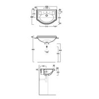 Товар: Раковина SIMAS ARCADE полувстраиваемая без отверстий цвет белый AR835.0 - фото 2 Раковина SIMAS ARCADE полувстраиваемая без отверстий цвет белый AR835.0 — фото 2, Раковины подвесные