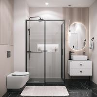 Боковая стенка Grossman Style (100х195) черный матовый,стекло шиншилла, 1 место арт-200.K33.05.100.21.02 — фото 3, Боковые стенки