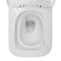 Унитаз подвесной Azario Cascad 525x345x360 безободковый, система смыва "Скрытое Торнадо", в комплекте с быстросъемным сиденьем микролифт (AZ-2303A) арт-AZ-2303-A — фото 7, Подвесные унитазы