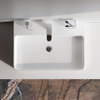 M8FWCC10601WG Func Раковина накладная, прямоугольная с пъедесталом, 60 см, цвет белый глянец — фото 1, Раковины накладные