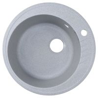 Кухонная мойка AZARIO Solo 505x505x190 искусственный мрамор, сифон в комплекте, цвет серый арт-CS00105236 — фото 5, Кухонные мойки