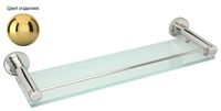 Полка Полка Сунержа Каньон стеклянная с ограничителем / L 400 Золото 03-3004-0400 — фото 2, Полки для полотенец