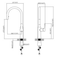 Смеситель для кухни Azario, выдвижной излив, керамический картридж, хром арт-AZ-HU245913 — фото 1, Смесители для кухни