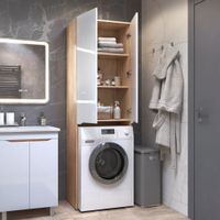 Шкаф для стиральной машины VIGO Grani 64 напольный дуб золотой (036 дуб золотой) — фото 3, Шкафы для ванной