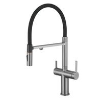 Смеситель для кухни с подключением фильтра для воды Rose , оружейная сталь арт-R458T — фото 1, Смесители для кухни