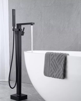 Смеситель ALBANO Black для отдельностоящей ванны, цвет матовый черный, латунь BOCH MANN арт-BM8923 — фото 3, Смеситель для ванны