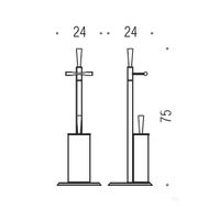 Товар: Стойка COLOMBO DESIGN ISOLE B9407N напольная с держателем туалетной бумаги и ершиком цвет хром - фото 2 Стойка COLOMBO DESIGN ISOLE B9407N напольная с держателем туалетной бумаги и ершиком цвет хром — фото 2, Стойки - набор держателей