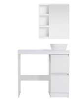 Orange Sistema STM-100TUW+RA Тумба напольная с раковиной под стиральную машину, белый STM-100TUW+RA — фото 11, Тумбы под раковину