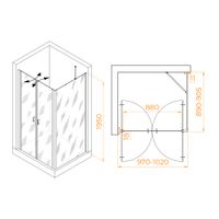 Душевой уголок RGW PA-144 (PA-104+Z-050-2+O-204) 1000x900 060814409-11 — фото 1, Душевые уголки