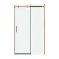 Дверь в нишу Grossman Classic (160х195) золото сатин,стекло прозрачное,раздвижная, 1 место арт-100.K33.04.160.32.00 — фото 1, Раздвижные душевые двери