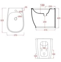 Товар: Биде Artceram Azuley напольное с одним отверстием цвет белый арт-AZB002 01 00 - фото 2 Биде Artceram Azuley напольное с одним отверстием цвет белый арт-AZB002 01 00 — фото 2, Биде напольные