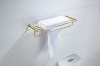 Товар: AQ4115BG ЕВРОПА полка для полотенец, шлиф. золото - фото 3 AQ4115BG ЕВРОПА полка для полотенец, шлиф. золото — фото 3, Полки для полотенец