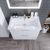 Тумба под раковину подвесная Бриклаер Хелена белый, 80 см 4627125416361 — фото 5, Тумбы с раковиной