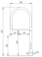 Cмеситель TORRE B из нержавеющей стали для кухни BOCH MANN, с гибким изливом, цвет ЧЕРНЫЙ арт-BM11169 — фото 3, Смесители для кухни