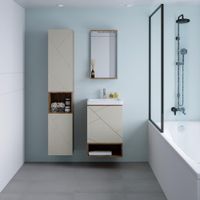 Ниша для тумбы Бриклаер КРИСТАЛЛ 50 см, дуб крафт табачный 4627125416842 — фото 4, Тумбы с раковиной