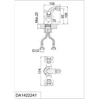 Смеситель для биде D&K Hessen , хром арт-DA1422241 — фото 3, Смесители для биде