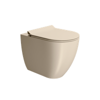 унитаз приставной PURA безободковый с водоворотной системой смыва Swirlflush фаянсовый бежевый матовый арт-881008 — фото 1, Приставные унитазы