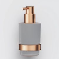 X-Joy, Стеклянный диспенсер для жидкого мыла с настенным держателем, роз. золото арт-A85A36944 — фото 3, Дозаторы