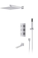 Душевая система встраиваемая с термостатом D&K Bayern.Liszt , белый арт-DA2515608A04 — фото 1, Встраиваемые душевые комплекты
